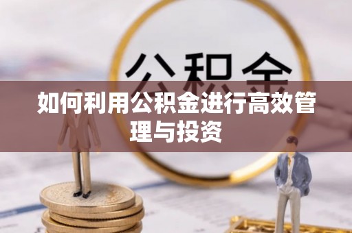 峄城如何利用公积金进行高效管理与投资